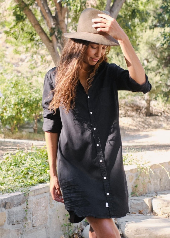 Frank & Eileen | Mary Famous Denim Dress in Black