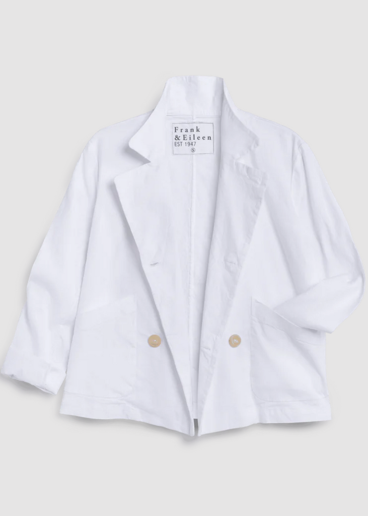 Frank & Eileen | Mini Belfast Cropped Peacoat | Italian Performance Linen