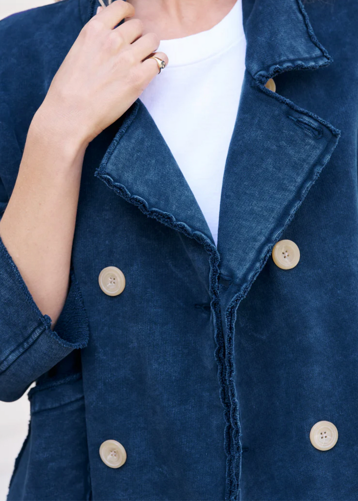 Frank & Eileen | Mini Belfast Cropped Peacoat | Triple Fleece