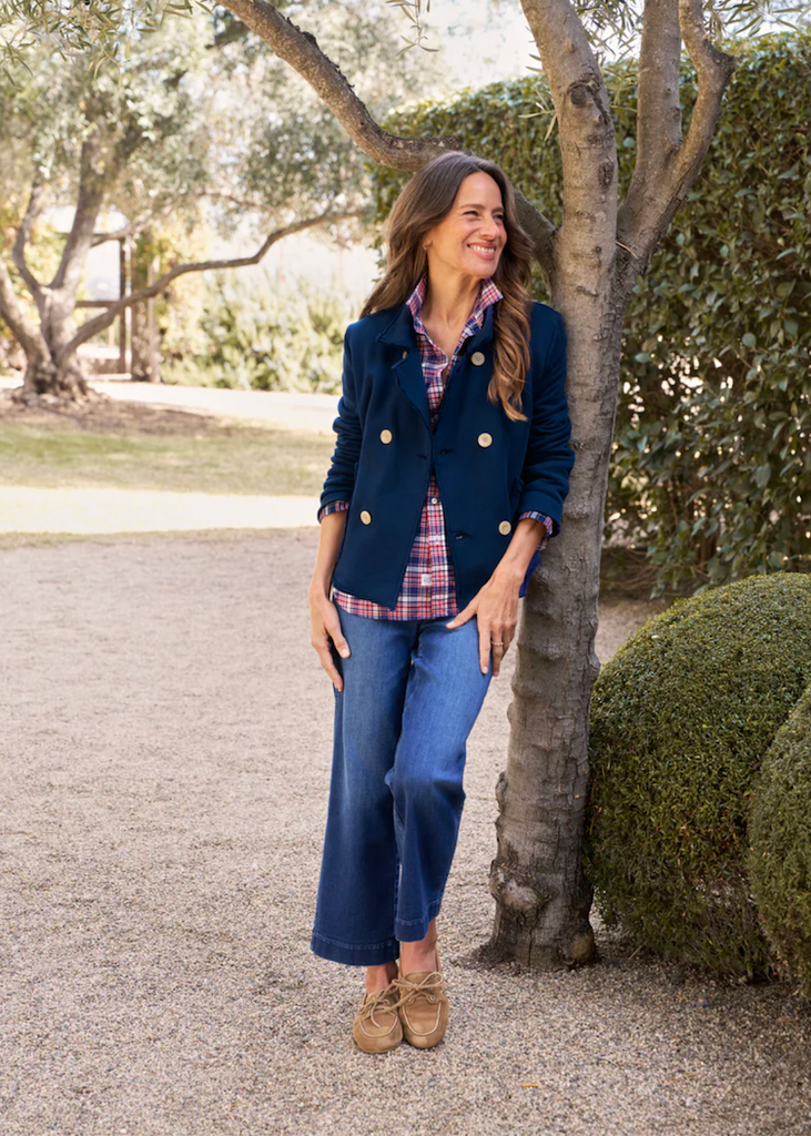 Frank & Eileen | Mini Belfast Cropped Peacoat | Triple Fleece