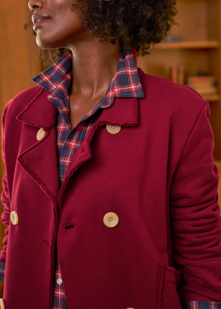 Frank & Eileen | Mini Belfast Cropped Peacoat | Triple Fleece