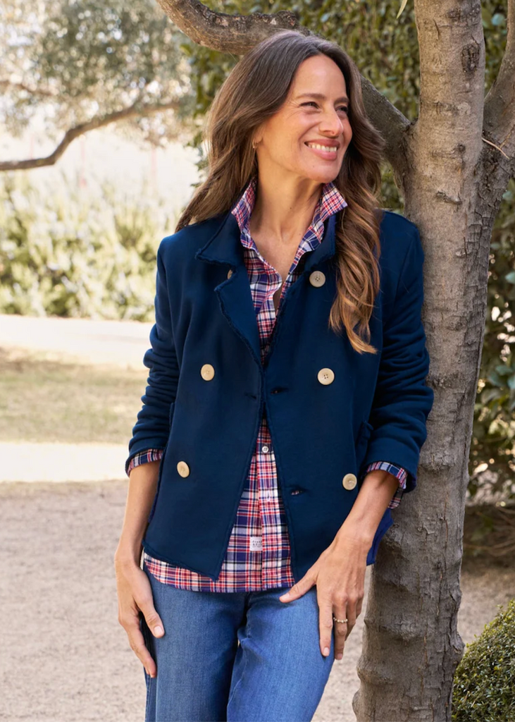 Frank & Eileen | Mini Belfast Cropped Peacoat | Triple Fleece