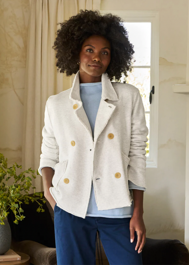 Frank & Eileen | Mini Belfast Cropped Peacoat | Triple Fleece