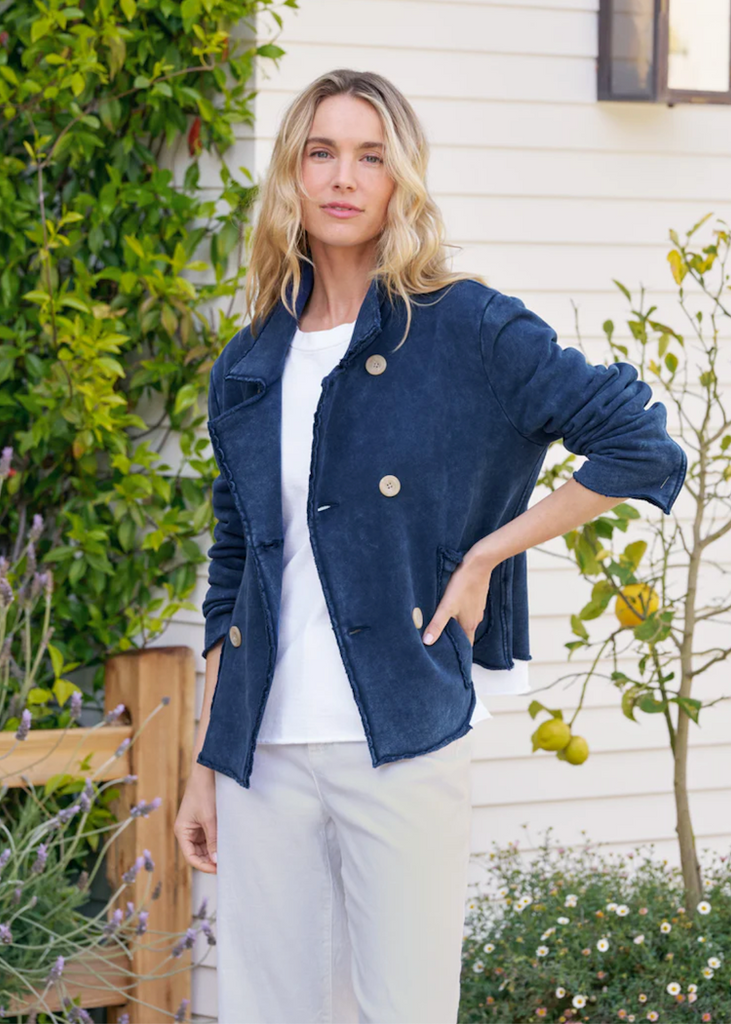 Frank & Eileen | Mini Belfast Cropped Peacoat | Triple Fleece