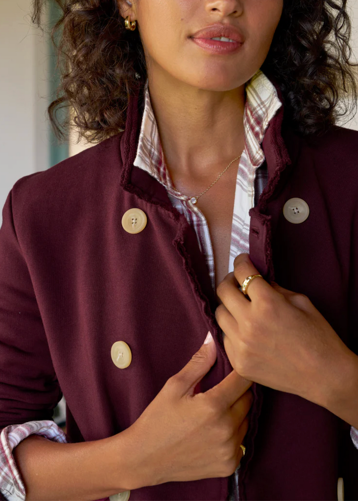 Frank & Eileen | Mini Belfast Cropped Peacoat | Triple Fleece