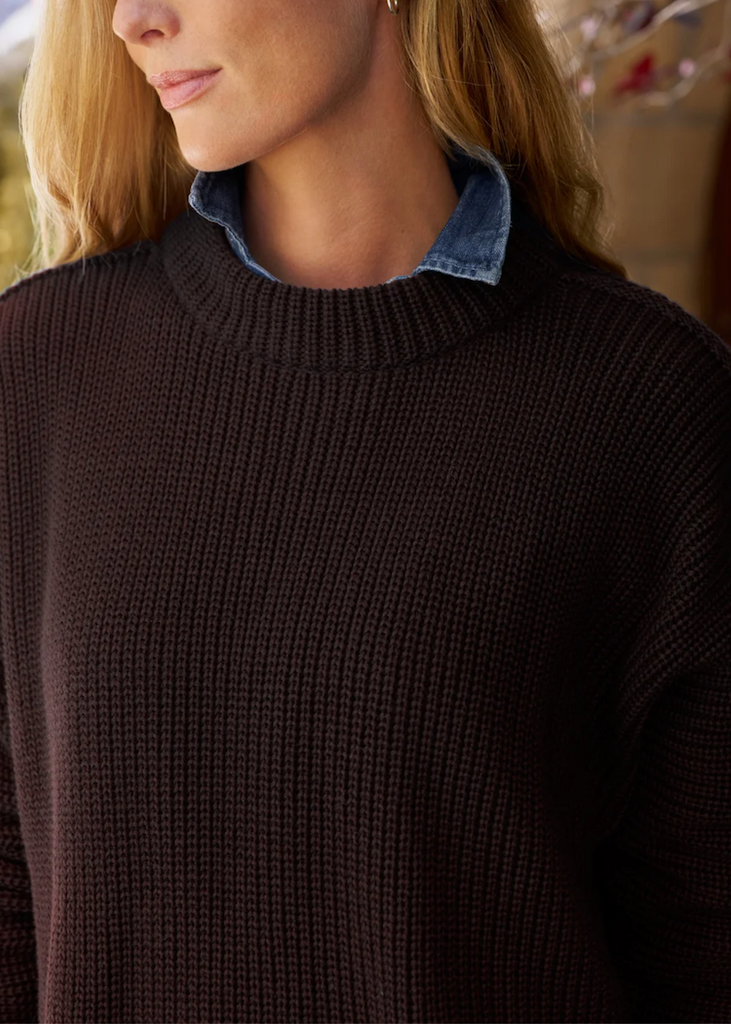 Frank & Eileen | Montecito Pullover Sweater | Espresso