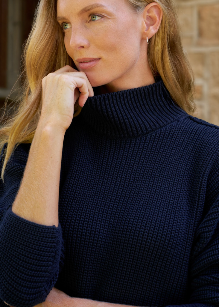 Frank & Eileen | Montecito Turtleneck Sweater | Pure Italian Cotton