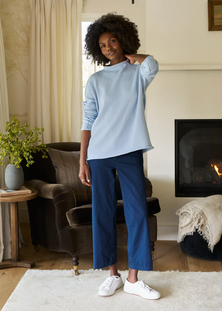 Frank & Eileen | Monterey Sweater | Pure Italian Cotton - Ice Blue