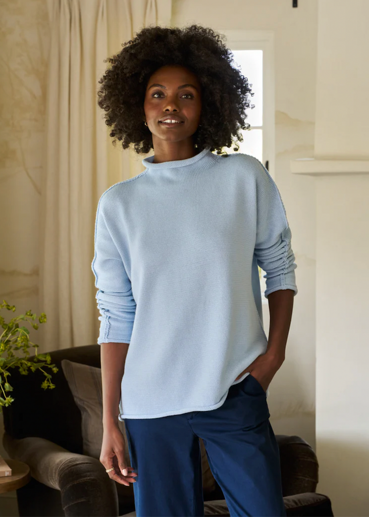 Frank & Eileen | Monterey Sweater | Pure Italian Cotton - Ice Blue