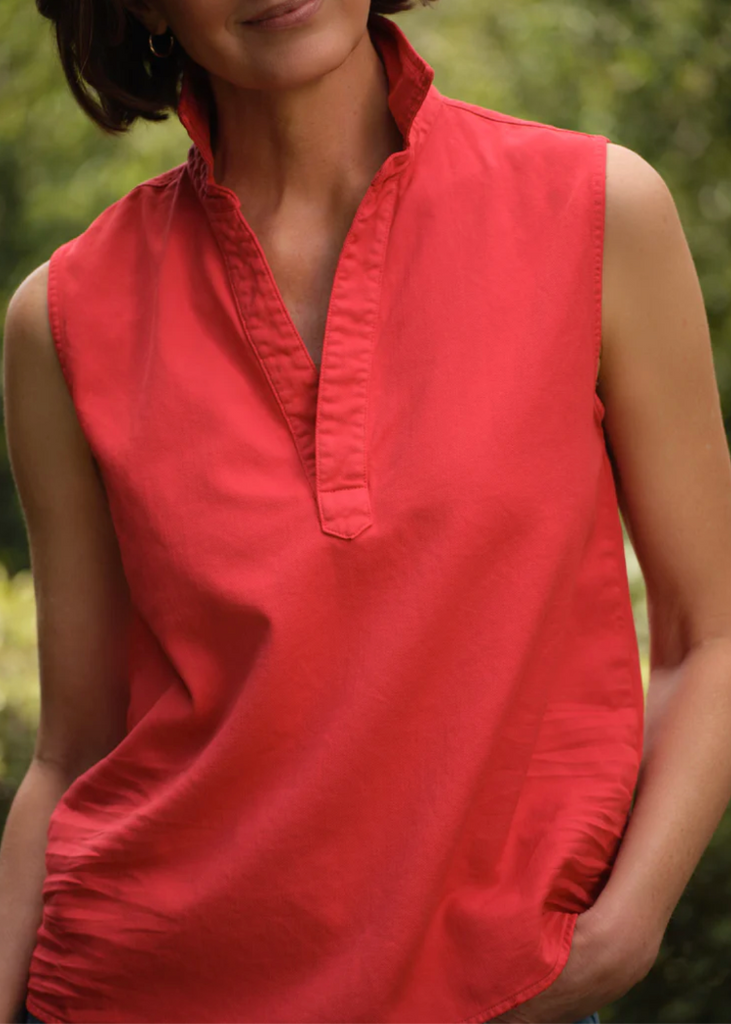 Frank & Eileen | Olivia Popover Collar Tank | Famous Denim