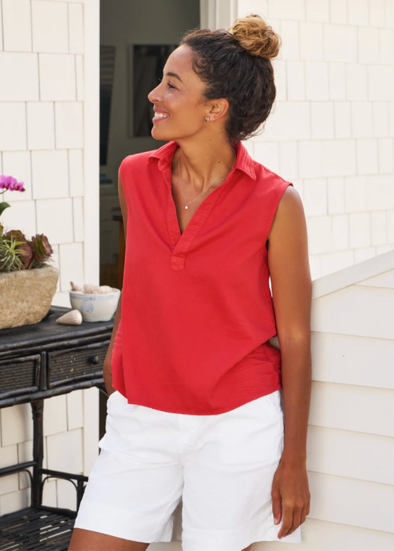 Frank & Eileen | Olivia Popover Collar Tank | Famous Denim