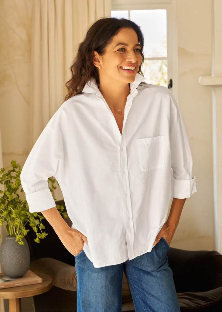 Frank & Eileen | Oona Continuous Sleeve Button-Up | Superluxe
