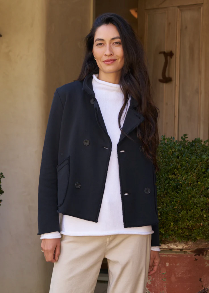 Frank & Eileen | Oona Cropped Peacoat | Triple Fleece