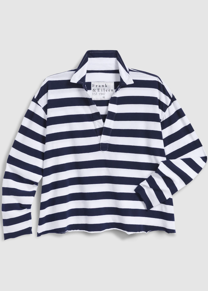 Frank & Eileen | Patrick Popover Henley | Vintage Jersey | Nautical Stripe