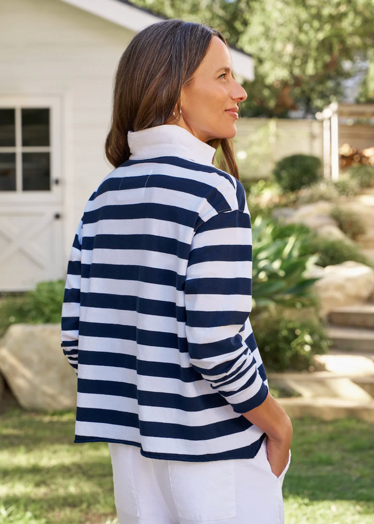 Frank & Eileen | Patrick Popover Henley | Vintage Jersey | Rugby Stripe