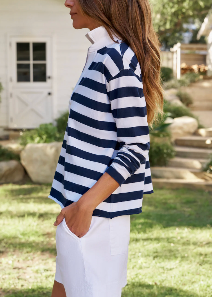 Frank & Eileen | Patrick Popover Henley | Vintage Jersey | Rugby Stripe