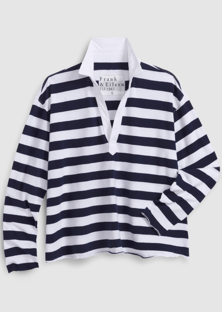 Frank & Eileen | Patrick Popover Henley | Vintage Jersey | Rugby Stripe