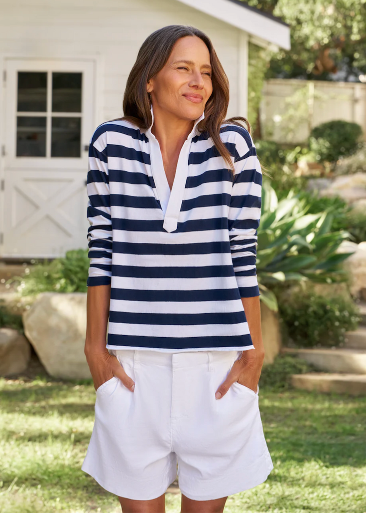 Frank & Eileen | Patrick Popover Henley | Vintage Jersey | Rugby Stripe