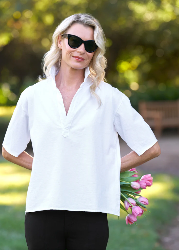 Frank & Eileen | Patty Popover SS Henley | Heritage Jersey - The