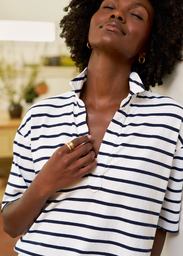 Frank & Eileen | Patty Popover SS Henley | Vintage Jersey