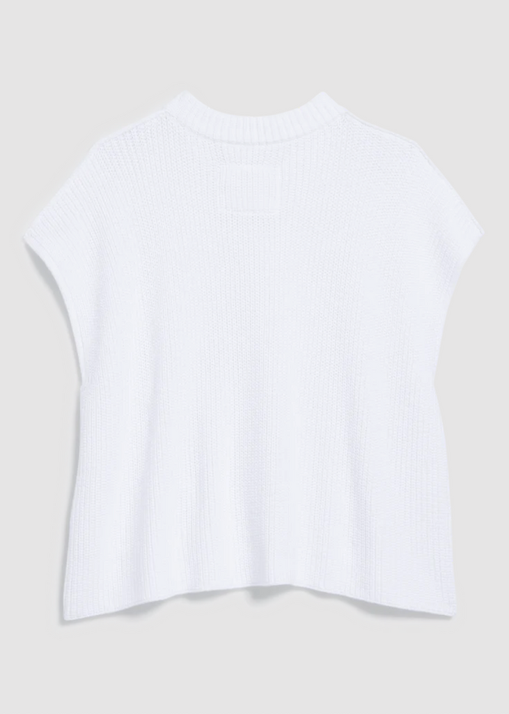 Frank & Eileen | Pebbles Sweater Vest | Pure Italian Cotton - White