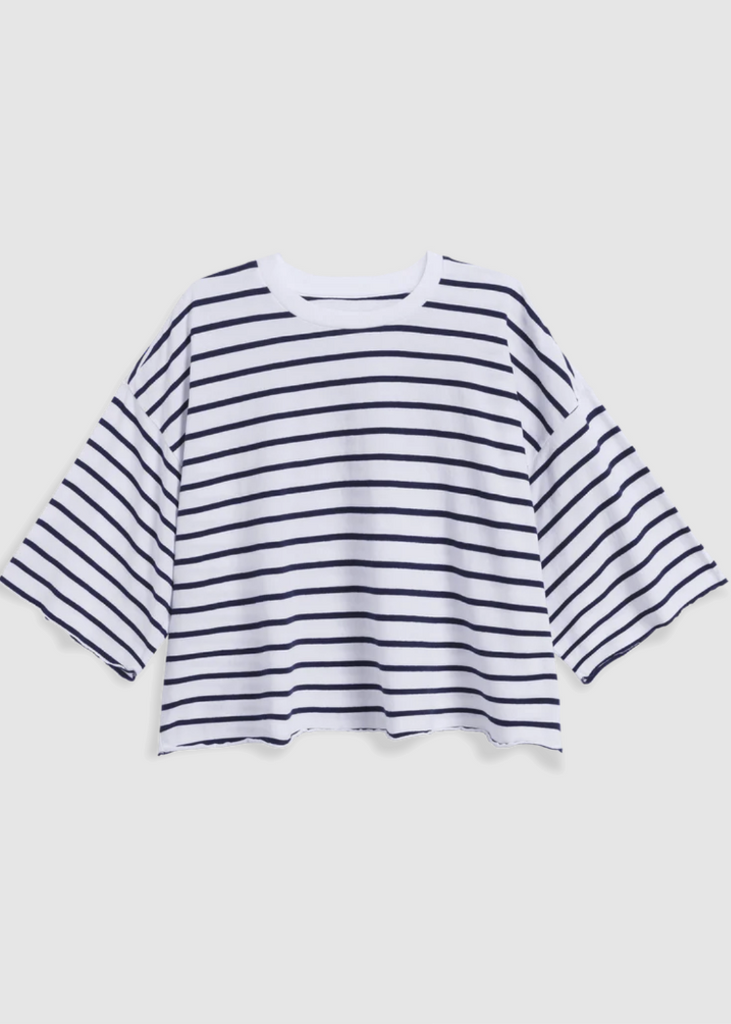 Frank & Eileen | Presley Oversized Tee | Vintage Jersey Striped