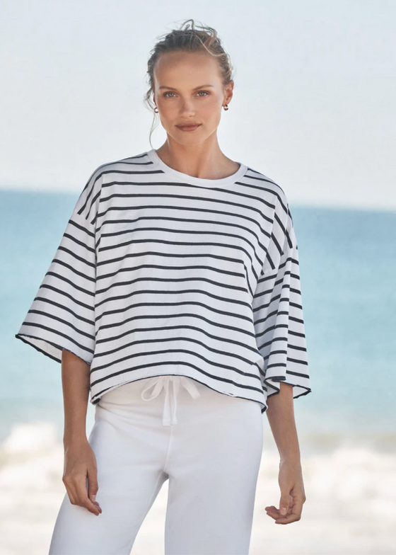 Frank & Eileen | Presley Oversized Tee | Vintage Jersey Striped