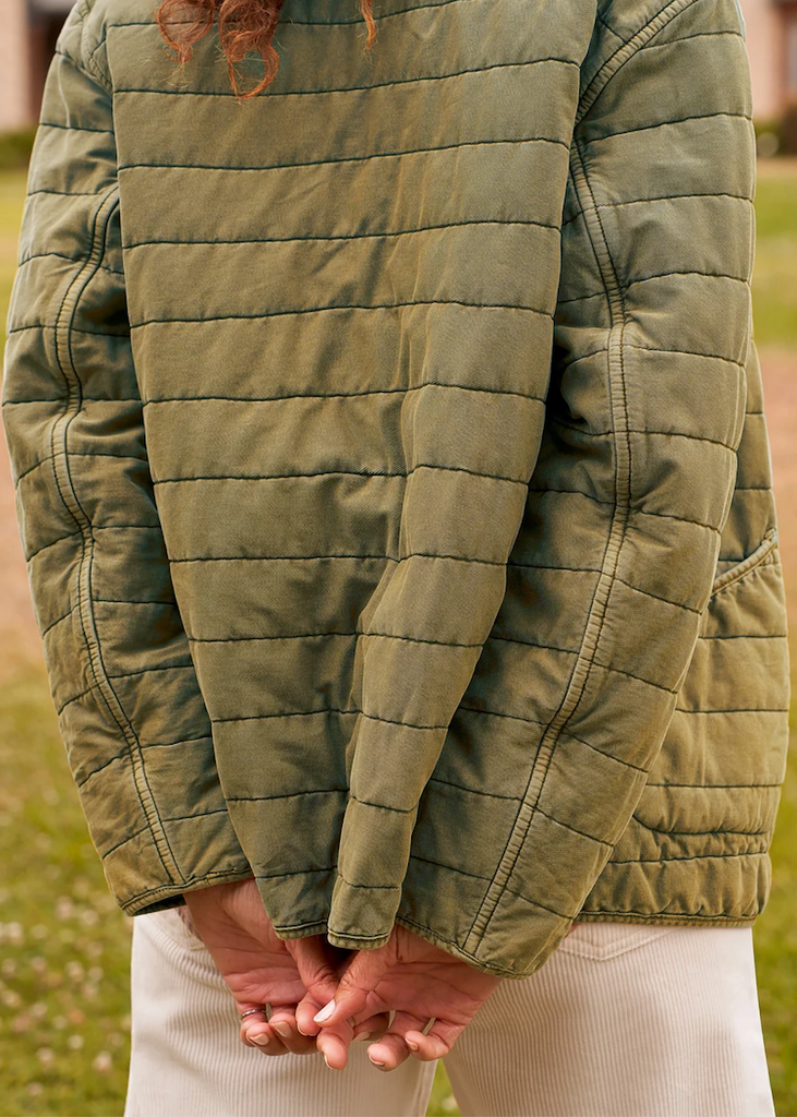 Frank & Eileen | Quilted Belfast Peacoat | Italian Peached Twill