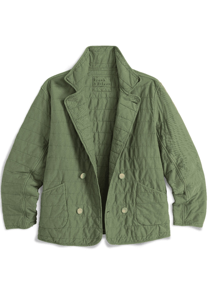 Frank & Eileen | Quilted Belfast Peacoat | Italian Peached Twill