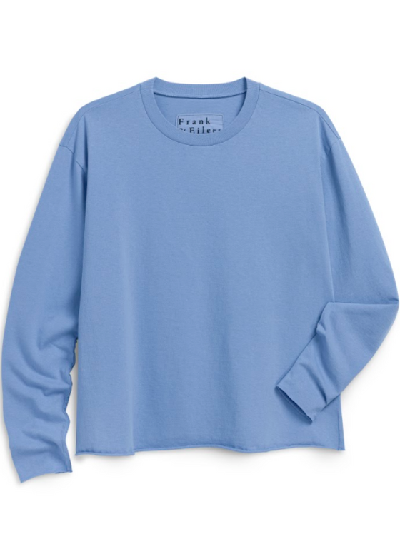 Frank & Eileen | Quinn Long-Sleeve Crew Tee | Heritage Jersey | Fog