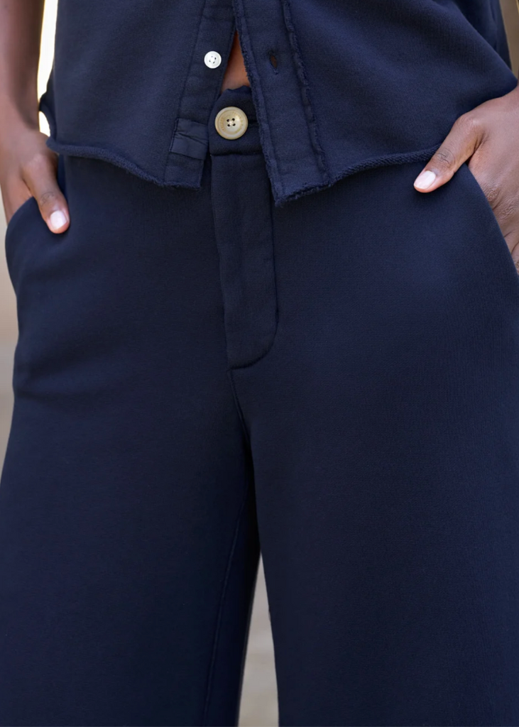 Frank & Eileen | Riley Wide-Leg Cropped Trouser Sweatpant | Triple Terry