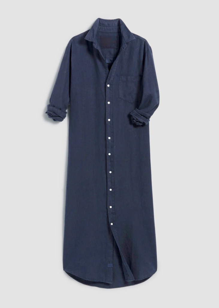 Frank & Eileen | Rory Maxi Shirtdress | Washed Linen | Navy