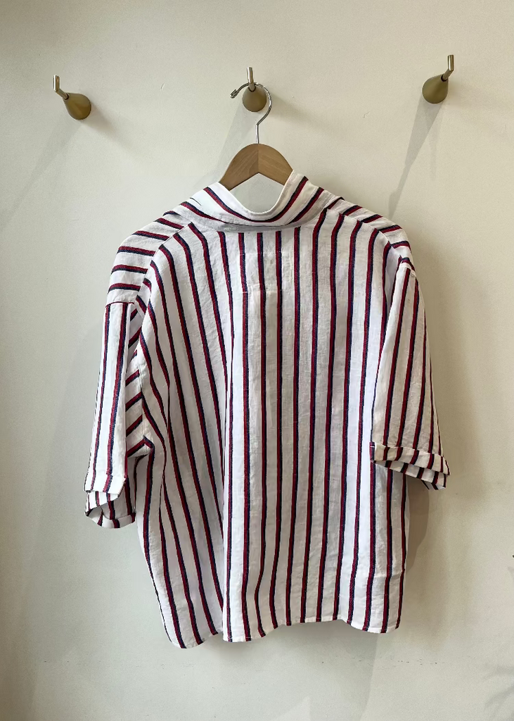 Frank & Eileen | Rosie Short Sleeve Button Up | Italian Classic Linen