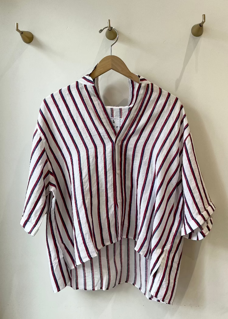 Frank & Eileen | Rosie Short Sleeve Button Up | Italian Classic Linen