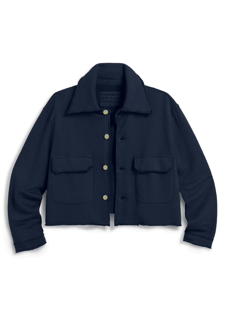 Frank & Eileen | Rowan Cropped Sweatshirt Utility Jacket | Triple Terry