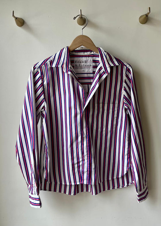 Frank & Eileen | Silvio Untuckable Button-Up | Italian Cotton | Stripe