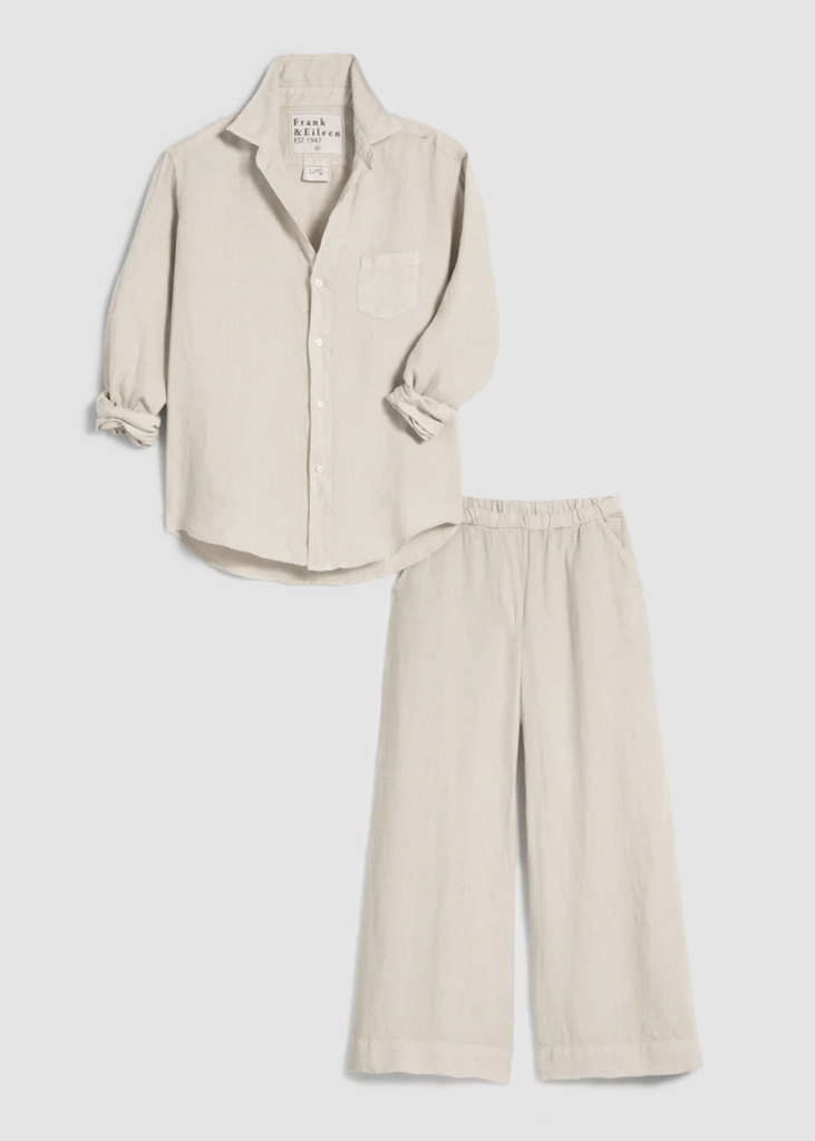 Frank + Eileen | Tuscany Eileen + Pull on Pant Set | Washed Linen | Sand
