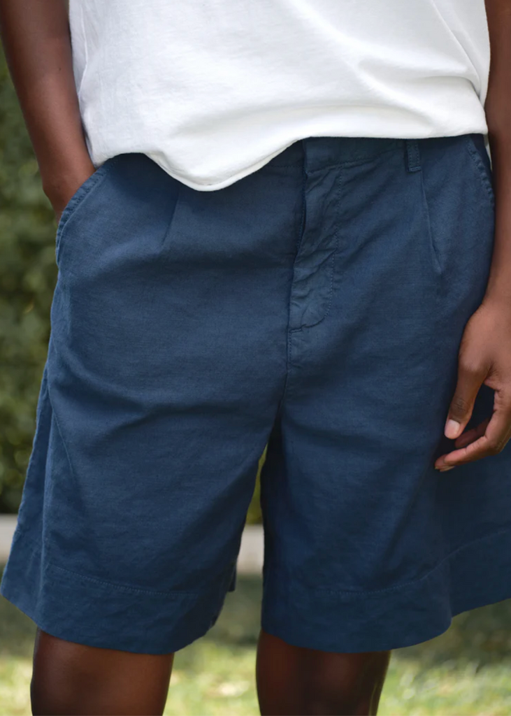 Frank & Eileen | Waterford Golfshort 7.5" | Italian Performance Linen Navy