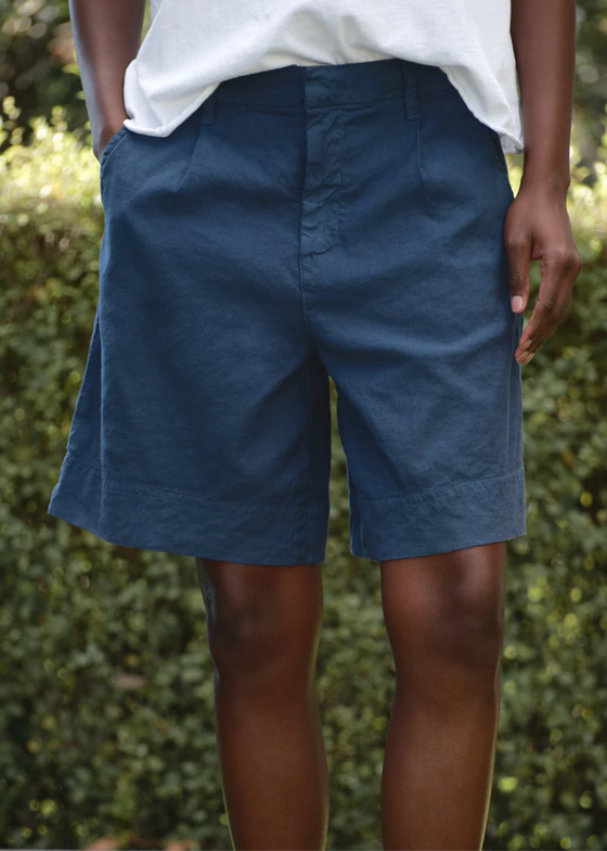 Frank & Eileen | Waterford Golfshort 7.5" | Italian Performance Linen Navy