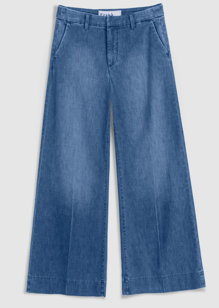 Frank & Eileen | West Village Wide Leg Trouser | Italian Dream Light Denim