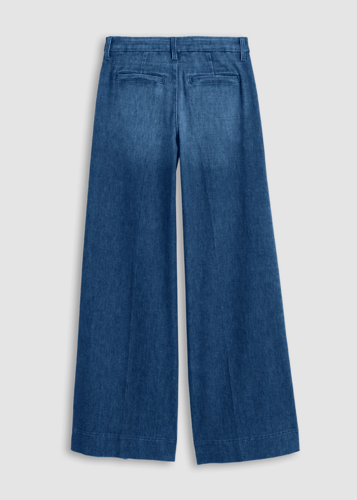 Frank & Eileen | West Village Wide Leg Trouser | Italian Dream Light Denim