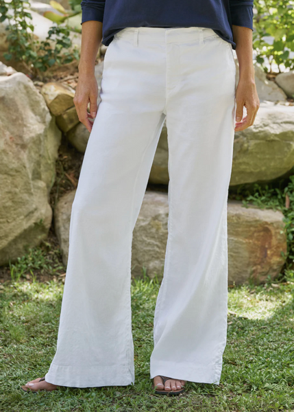 Frank & Eileen | West Village Wide Leg Trouser | Italian Performance Linen