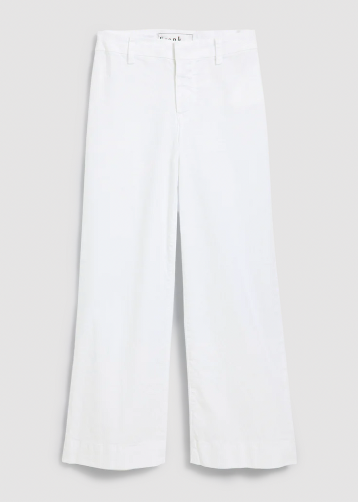 Frank & Eileen | Wexford Trouser | Italian Performance Linen - White