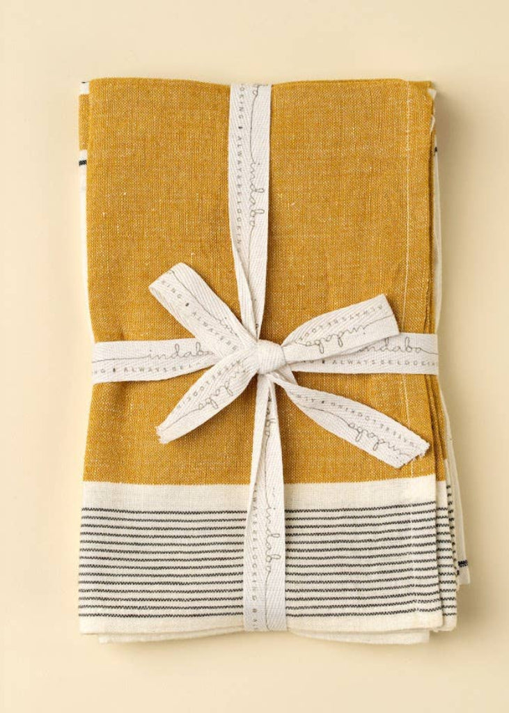 French Stripe Linen Tea Towels | Set of 2