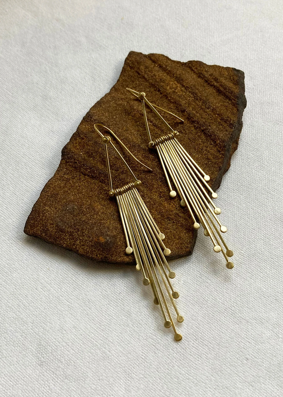 Hilary Finck Designs | Fringe Chandelier 18k Earrings
