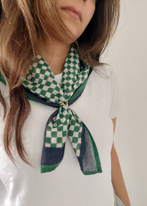 From, Mila | Cocoa Bandana Scarf | Green