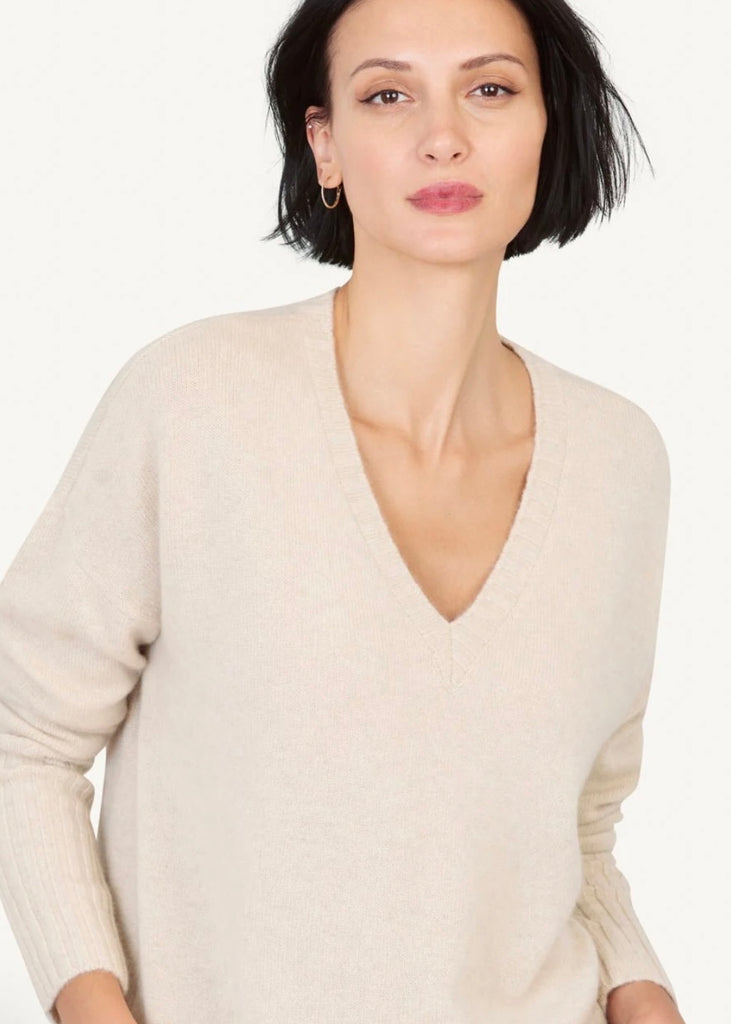 Not Monday | Ella Cashmere Crewneck Sweater | Oat