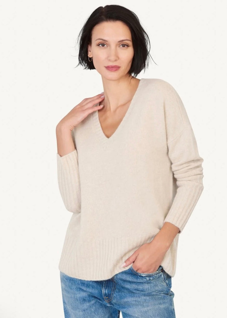 Not Monday | Ella Cashmere Crewneck Sweater | Oat