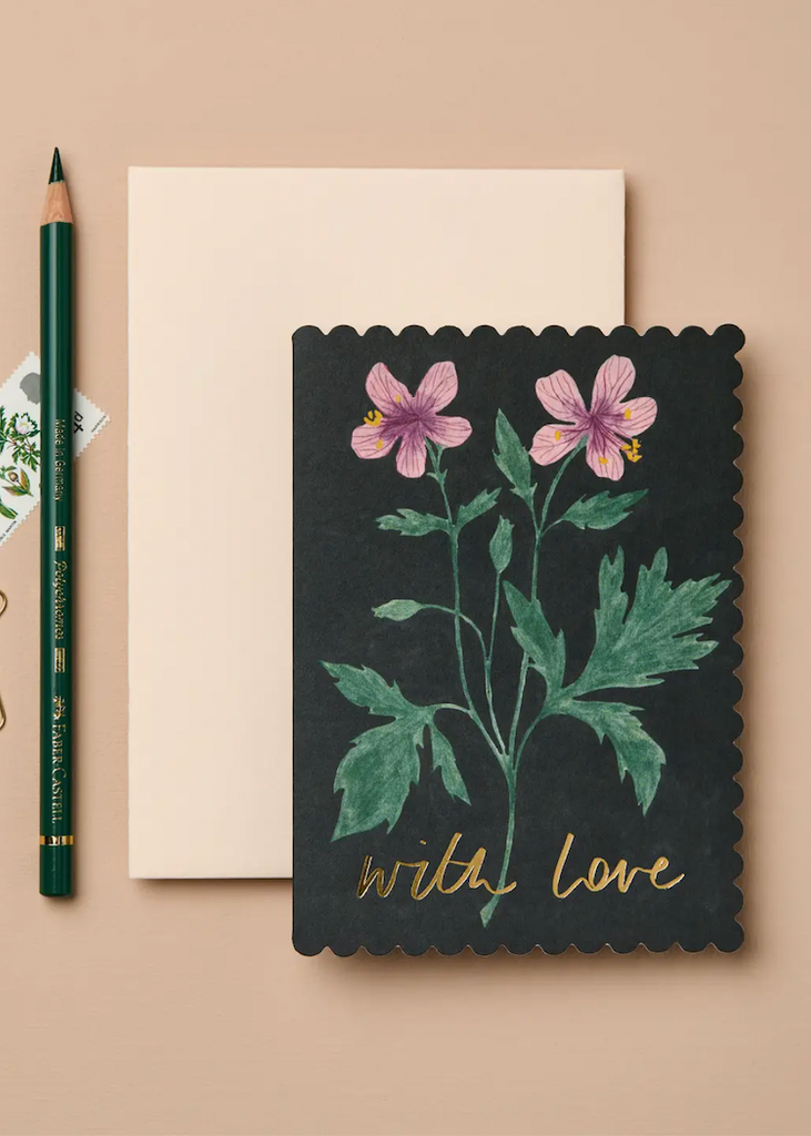 Wanderlust Paper Co | Geranium 'With Love' Card