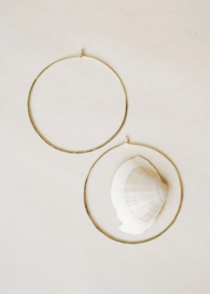 Satomi Studio | Extra Large Hammered Hoop Gold